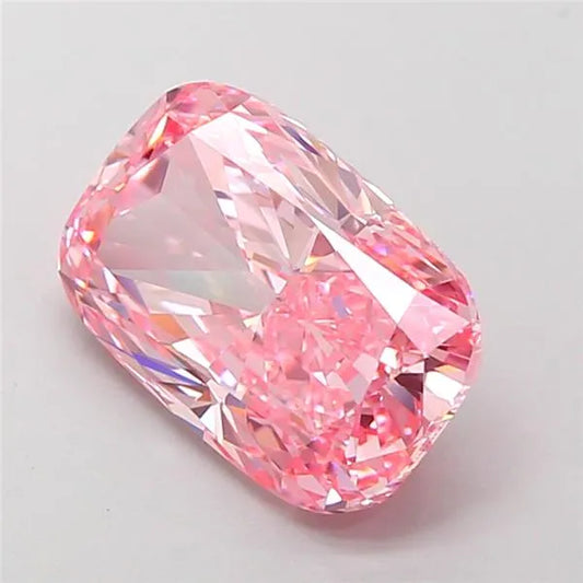 3.02ct Cushion modified Lab Grown Diamond (Colour Fancy Vivid Pink, Clarity VVS2, IGI Certified)