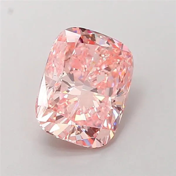 3.02ct Cushion modified Lab Grown Diamond (Colour Fancy Vivid Pink, Clarity VVS2, IGI Certified)