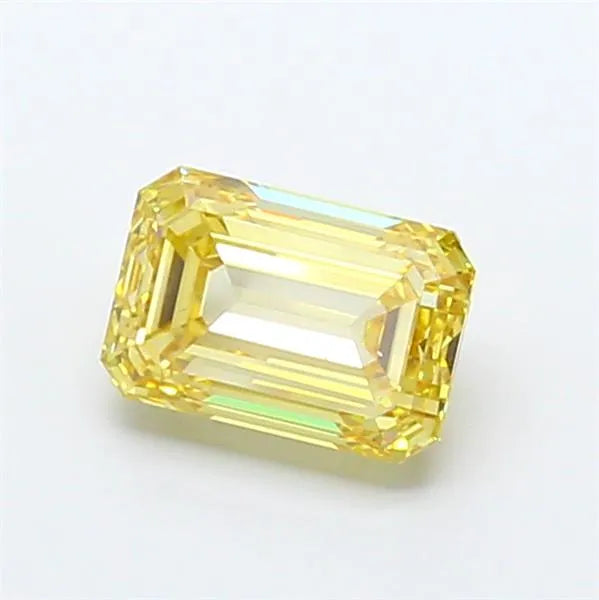 3.02ct Emerald Lab Grown Diamond (Colour Fancy Yellow, Clarity VS2, IGI Certified)