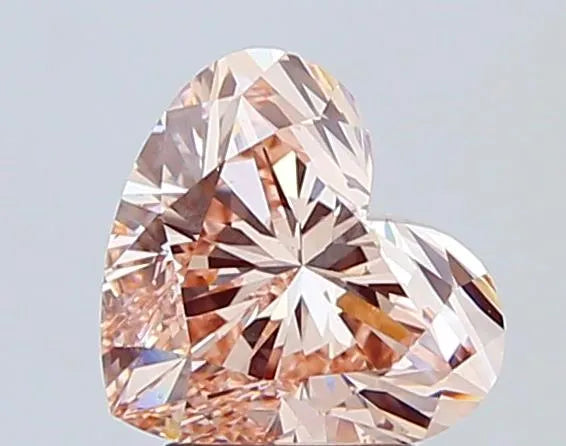 3.02ct Heart Lab Grown Diamond (Colour Fancy Brown Pink, Clarity VS2, IGI Certified)