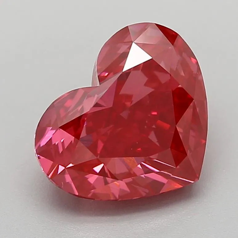 3.02ct Heart Lab Grown Diamond (Colour Fancy Vivid Pink, Clarity VS1, IGI Certified)