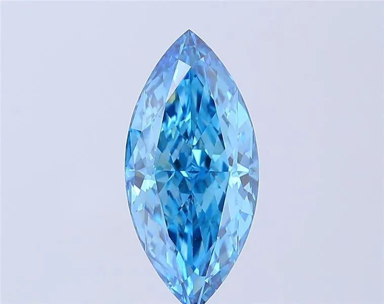 3.02ct Marquise Lab Grown Diamond (Colour Fancy Vivid Blue, Clarity VVS2, IGI Certified)