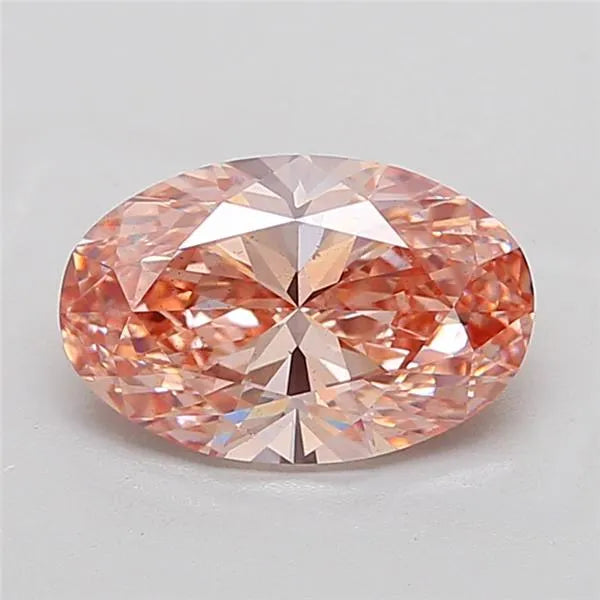 3.02ct Oval Lab Grown Diamond (Colour Fancy Intense Brown Pink, Clarity SI1, IGI Certified)
