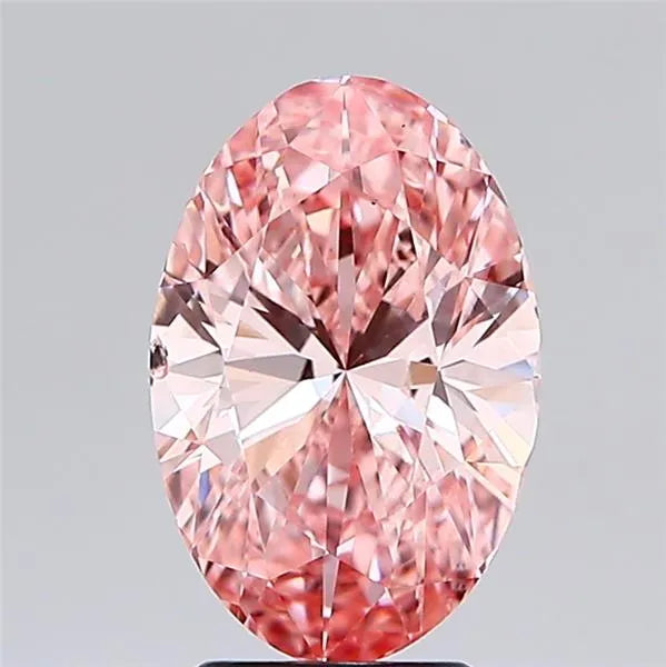 3.02ct Oval Lab Grown Diamond (Colour Fancy Intense Pink, Clarity SI1, IGI Certified)