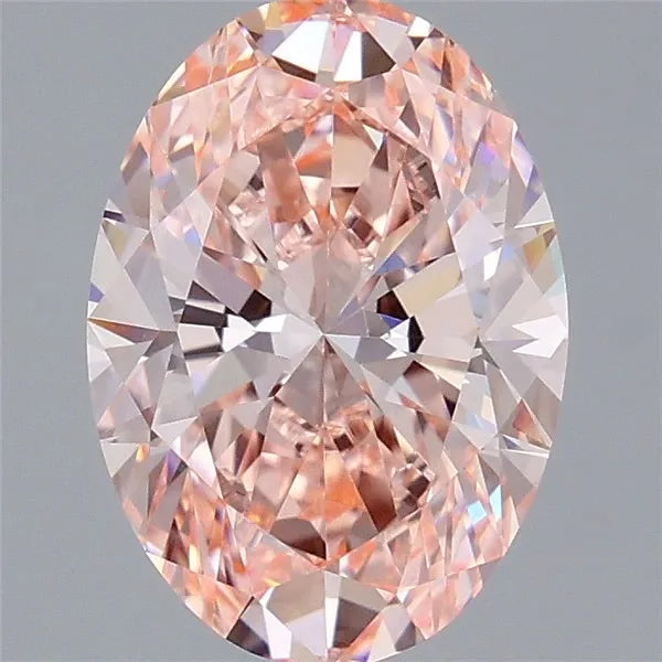 3.02ct Oval Lab Grown Diamond (Colour Fancy Intense Pink, Clarity VVS2, IGI Certified)