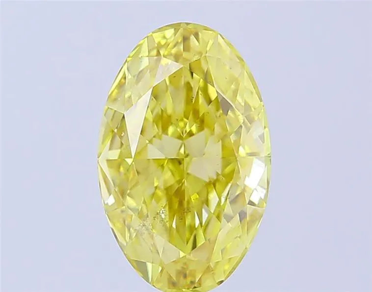 3.02ct Oval Lab Grown Diamond (Colour Fancy Intense Yellow, Clarity VS2, IGI Certified)
