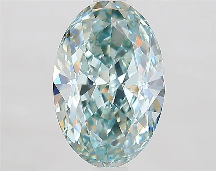 3.02ct Oval Lab Grown Diamond (Colour Fancy Light Blue, Clarity VS1, IGI Certified)