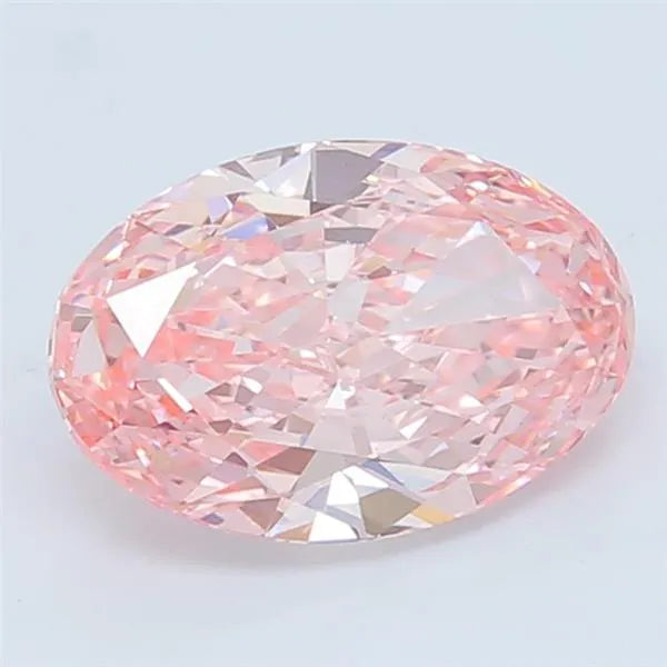 3.02ct Oval Lab Grown Diamond (Colour Fancy Vivid Pink, Clarity VS1, IGI Certified)