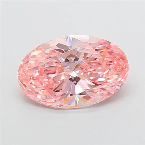 3.02ct Oval Lab Grown Diamond (Colour Fancy Vivid Pink, Clarity VS1, IGI Certified)