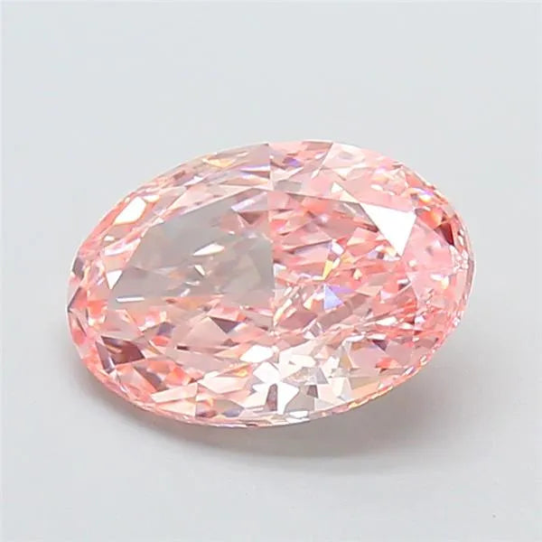3.02ct Oval Lab Grown Diamond (Colour Fancy Vivid Pink, Clarity VS1, IGI Certified)