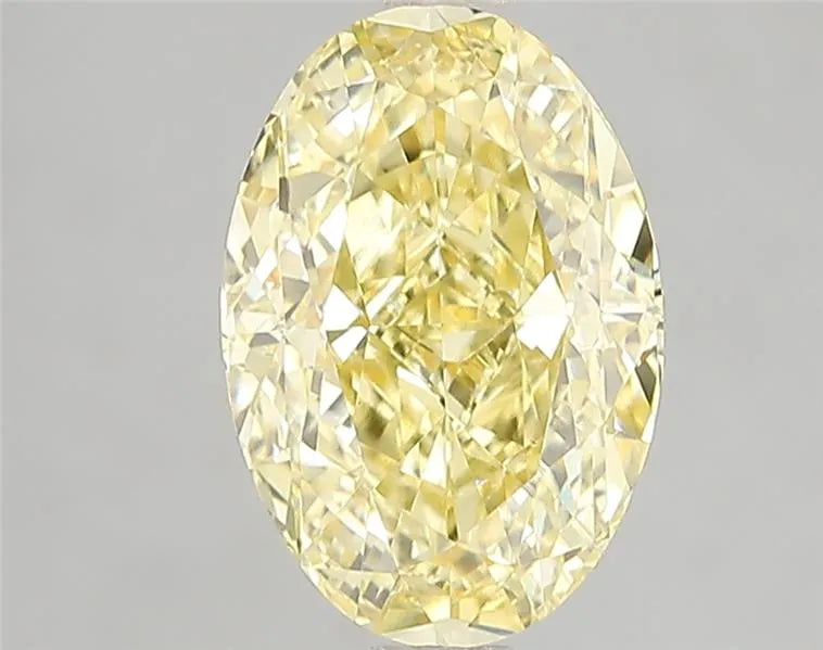 3.02ct Oval Lab Grown Diamond (Colour Fancy Vivid Yellow, Clarity VS1, IGI Certified)