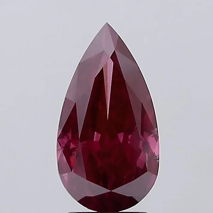 3.02ct Pear Lab Grown Diamond (Colour Fancy Deep Pink, Clarity SI1, IGI Certified)