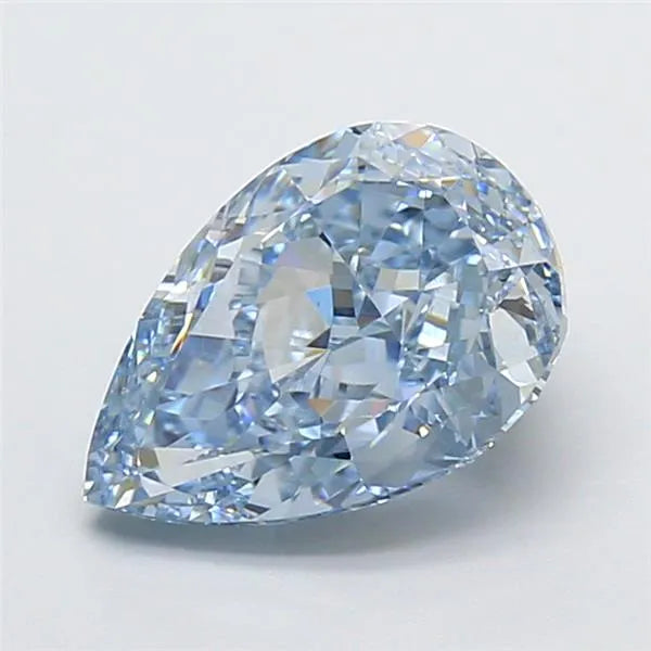 3.02ct Pear Lab Grown Diamond (Colour Fancy Intense Blue, Clarity VS1, IGI Certified)