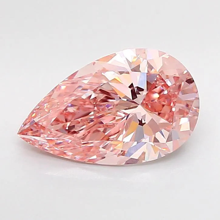 3.02ct Pear Lab Grown Diamond (Colour Fancy Intense Pink, Clarity VVS2, IGI Certified)