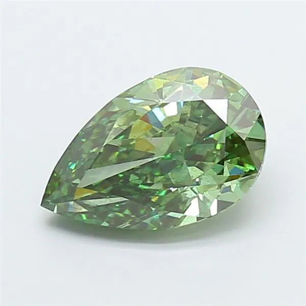 3.02ct Pear Lab Grown Diamond (Colour Fancy Vivid Green, Clarity SI1, IGI Certified)