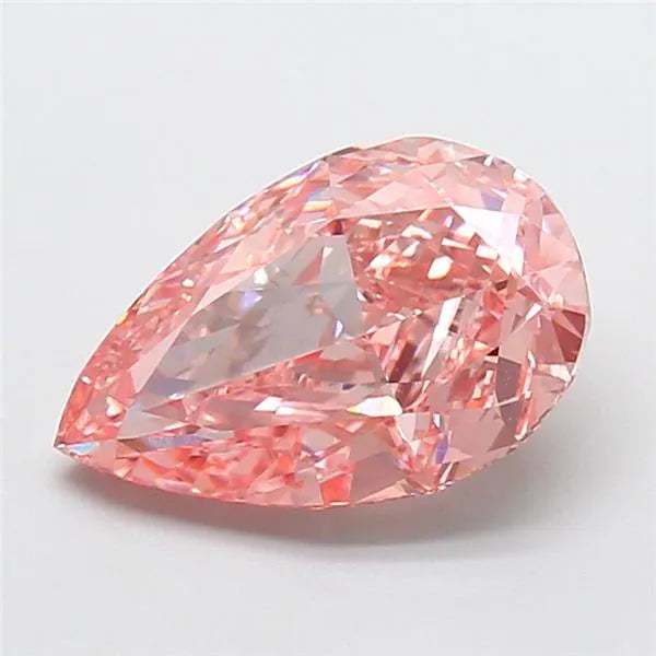 3.02ct Pear Lab Grown Diamond (Colour Fancy Vivid Pink, Clarity VS1, IGI Certified)