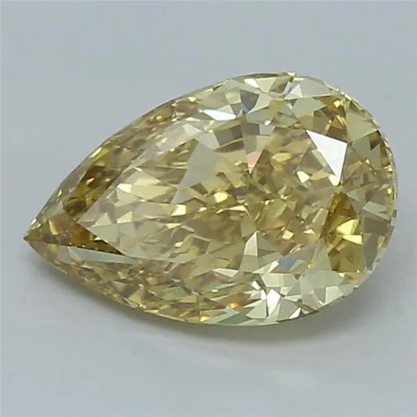 3.02ct Pear Lab Grown Diamond (Colour Fancy Vivid Yellow, Clarity VS1, IGI Certified)