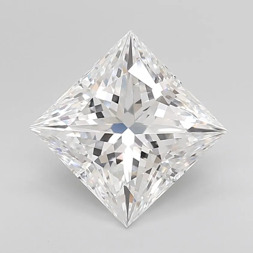 3.02ct Princess Lab Grown Diamond (Colour D, Clarity IF, Cut EX, IGI Certified)