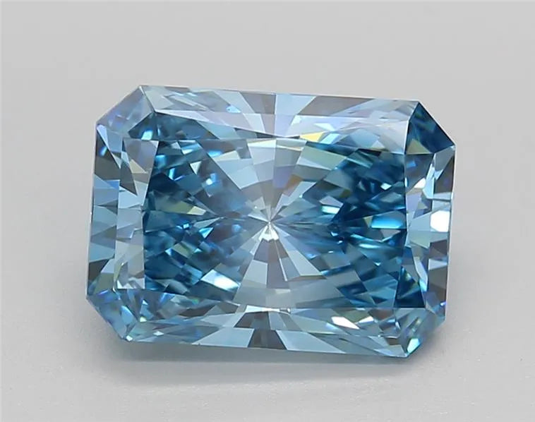 3.02ct Radiant Lab Grown Diamond (Colour Fancy Vivid Blue, Clarity VS1, IGI Certified)