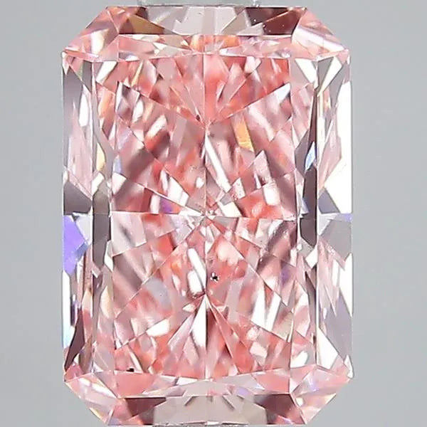3.02ct Radiant Lab Grown Diamond (Colour Fancy Vivid Pink, Clarity SI1, IGI Certified)