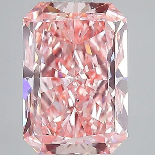 3.02ct Radiant Lab Grown Diamond (Colour Fancy Vivid Pink, Clarity SI1, IGI Certified)