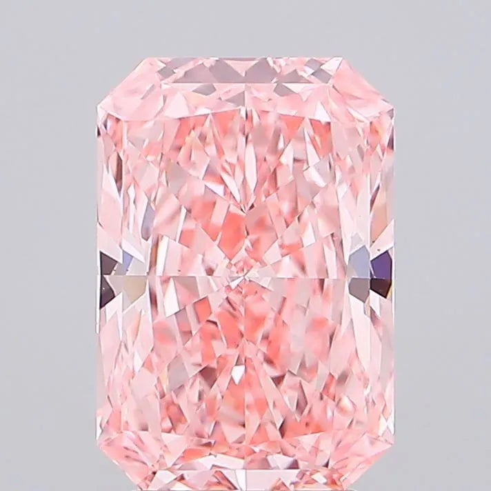 3.02ct Radiant Lab Grown Diamond (Colour Fancy Vivid Pink, Clarity VS1, IGI Certified)