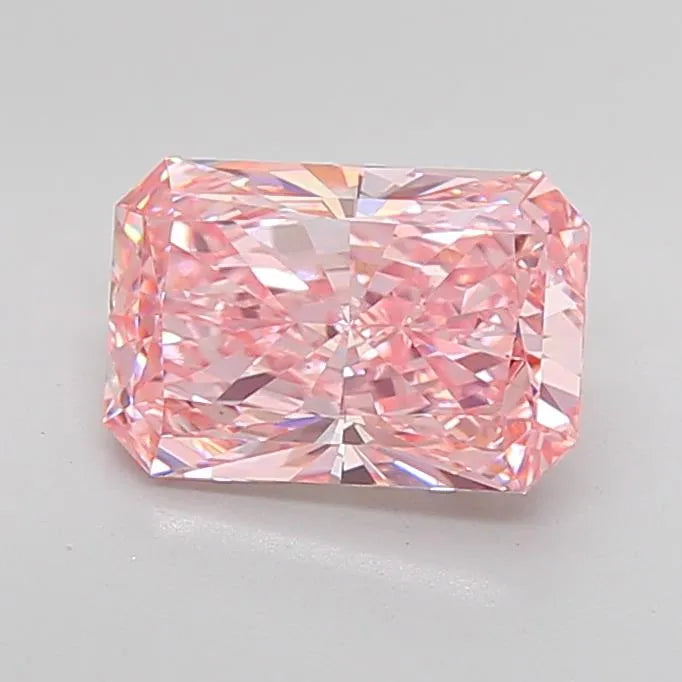 3.02ct Radiant Lab Grown Diamond (Colour Fancy Vivid Pink, Clarity VS2, IGI Certified)