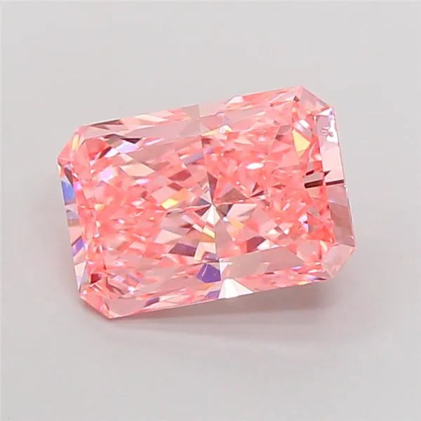 3.02ct Radiant Lab Grown Diamond (Colour Fancy Vivid Pink, Clarity VVS2, IGI Certified)