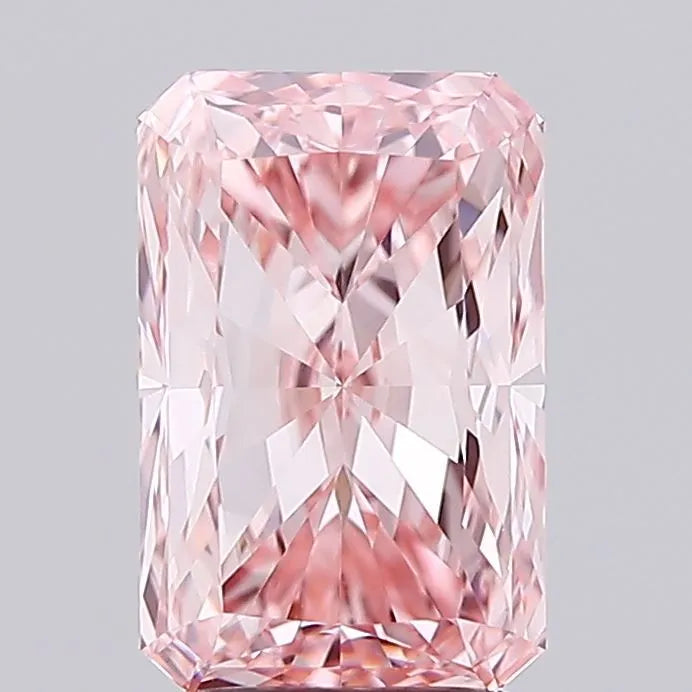 3.02ct Radiant Lab Grown Diamond (Colour Fancy Vivid Pink, Clarity VVS2, IGI Certified)