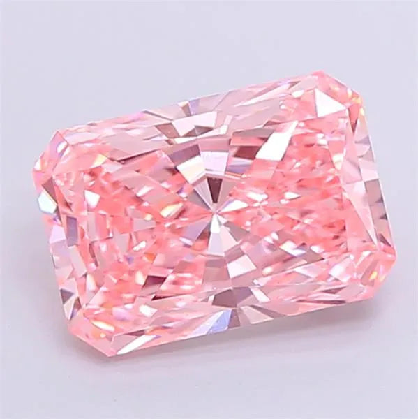 3.02ct Radiant Lab Grown Diamond (Colour Fancy Vivid Pink, Clarity VVS2, IGI Certified)