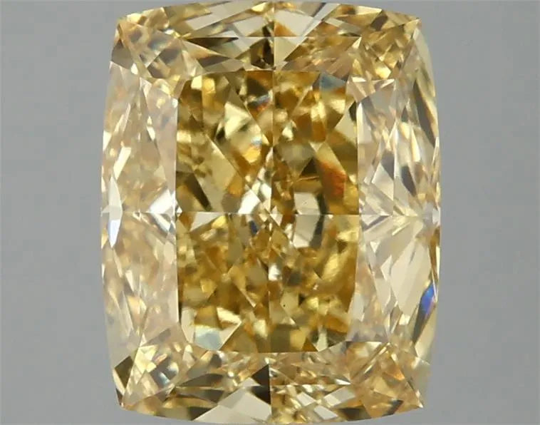 3.03ct Cushion modified Lab Grown Diamond (Colour Fancy Intense Yellow, Clarity VS1, IGI Certified)