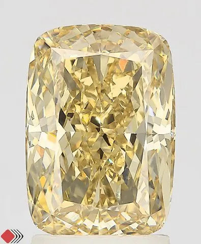 3.03ct Cushion modified Lab Grown Diamond (Colour Fancy Intense Yellow, Clarity VVS2, IGI Certified)