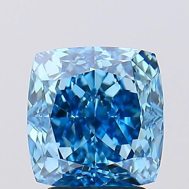 3.03ct Cushion modified Lab Grown Diamond (Colour Fancy Vivid Blue, Clarity VVS2, IGI Certified)
