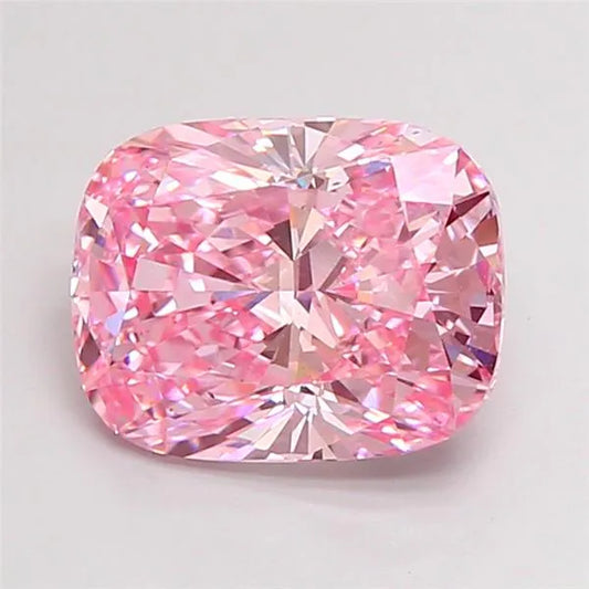 3.03ct Cushion modified Lab Grown Diamond (Colour Fancy Vivid Pink, Clarity VS2, IGI Certified)