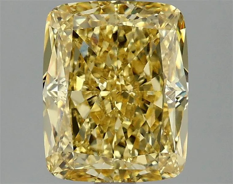 3.03ct Cushion modified Lab Grown Diamond (Colour Fancy Vivid Yellow, Clarity VS1, IGI Certified)