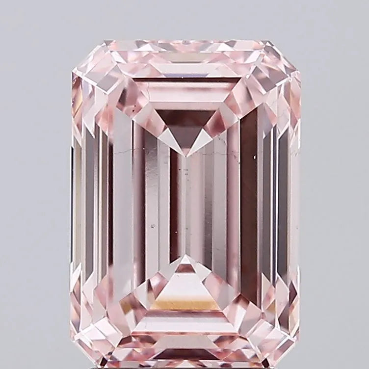 3.03ct Emerald Lab Grown Diamond (Colour Fancy Intense Pink, Clarity VS2, IGI Certified)