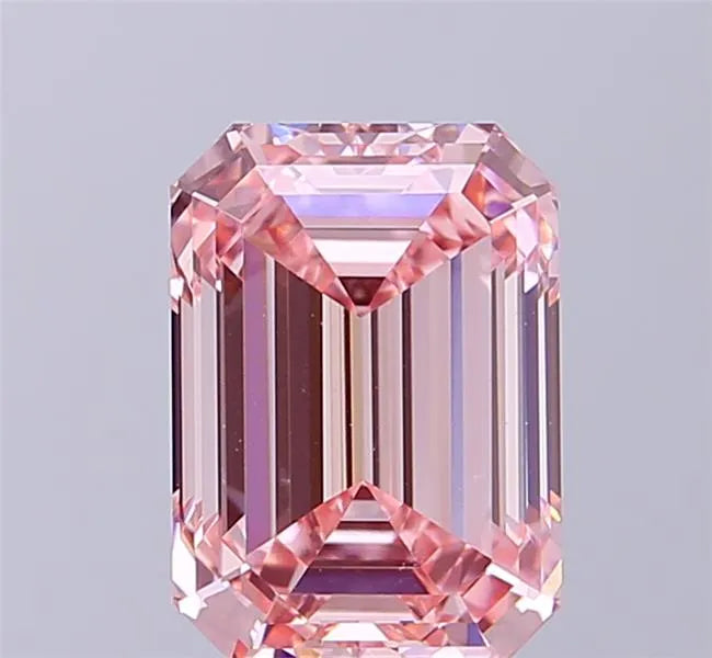 3.03ct Emerald Lab Grown Diamond (Colour Fancy Intense Pink, Clarity VVS2, IGI Certified)