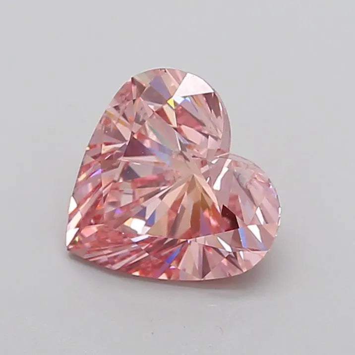 3.03ct Heart Lab Grown Diamond (Colour Fancy Intense Pink, Clarity SI2, IGI Certified)