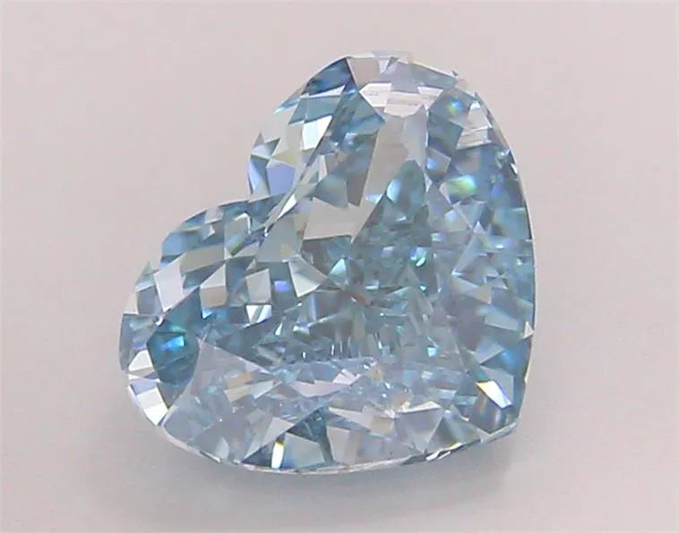 3.03ct Heart Lab Grown Diamond (Colour Fancy Vivid Blue, Clarity VVS2, IGI Certified)