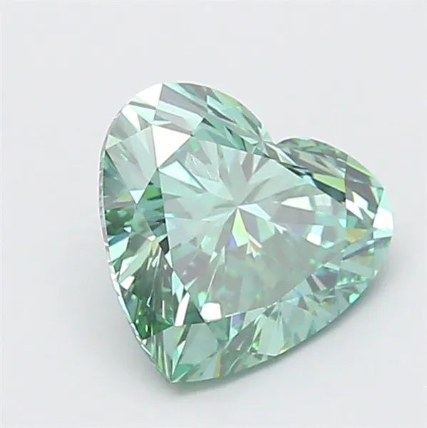 3.03ct Heart Lab Grown Diamond (Colour Fancy Vivid Green, Clarity VS1, IGI Certified)