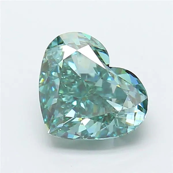 3.03ct Heart Lab Grown Diamond (Colour Fancy Vivid Green, Clarity VS1, IGI Certified)