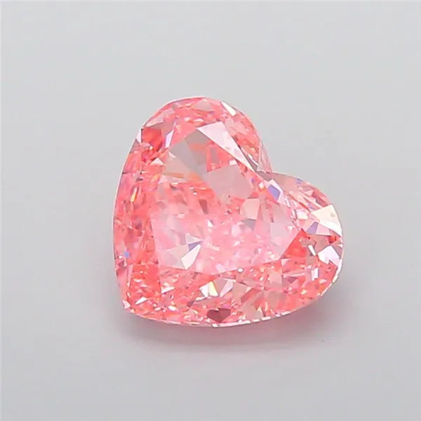 3.03ct Heart Lab Grown Diamond (Colour Fancy Vivid Pink, Clarity VS1, IGI Certified)