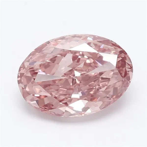 3.03ct Oval Lab Grown Diamond (Colour Fancy Intense Brownish Pink, Clarity VS2, IGI Certified)