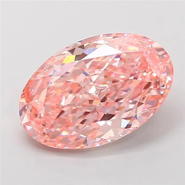 3.03ct Oval Lab Grown Diamond (Colour Fancy Vivid Pink, Clarity VS1, IGI Certified)