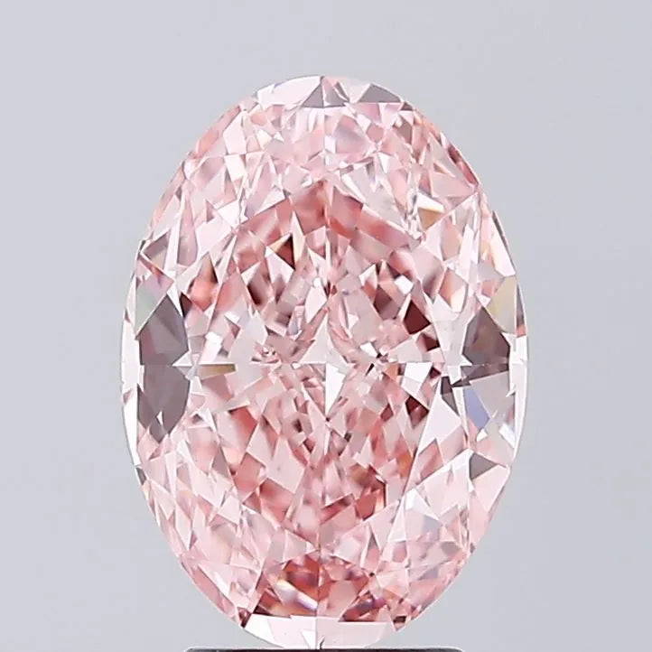 3.03ct Oval Lab Grown Diamond (Colour Fancy Vivid Pink, Clarity VS1, IGI Certified)
