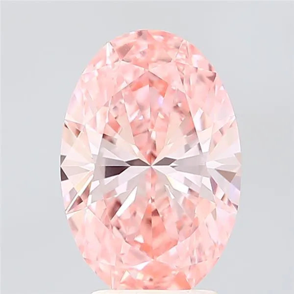 3.03ct Oval Lab Grown Diamond (Colour Fancy Vivid Pink, Clarity VVS2, IGI Certified)