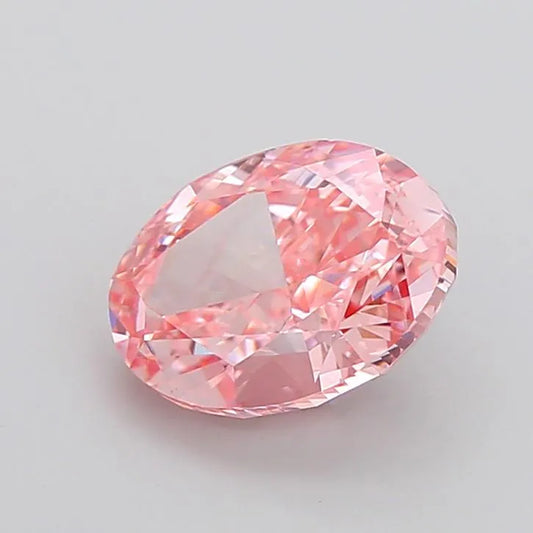 3.03ct Oval Lab Grown Diamond (Colour Fancy Vivid Pink, Clarity VVS2, IGI Certified)