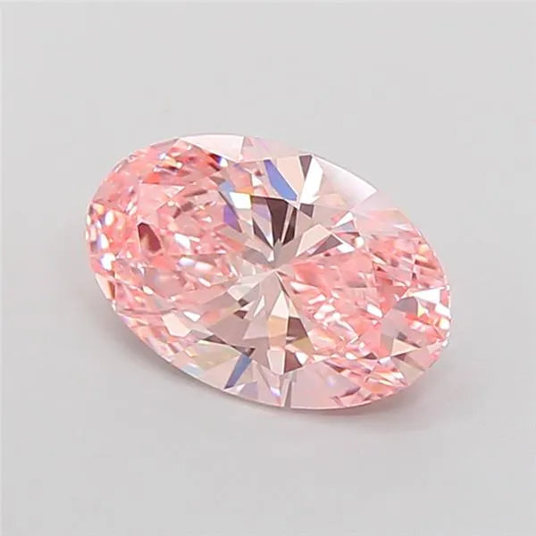 3.03ct Oval Lab Grown Diamond (Colour Fancy Vivid Pink, Clarity VVS2, IGI Certified)