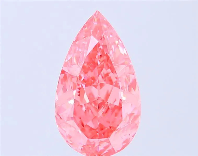 3.03ct Pear Lab Grown Diamond (Colour Fancy Vivid Pink, Clarity VS2, IGI Certified)