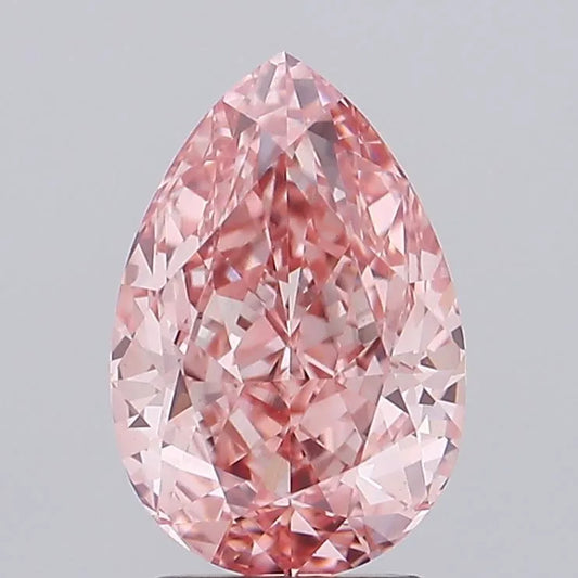3.03ct Pear Lab Grown Diamond (Colour Fancy Vivid Pink, Clarity VVS2, IGI Certified)